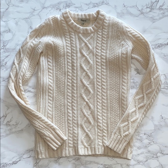 Madewell Sweaters - MADEWELL Cable Knit Sweater Size XS
